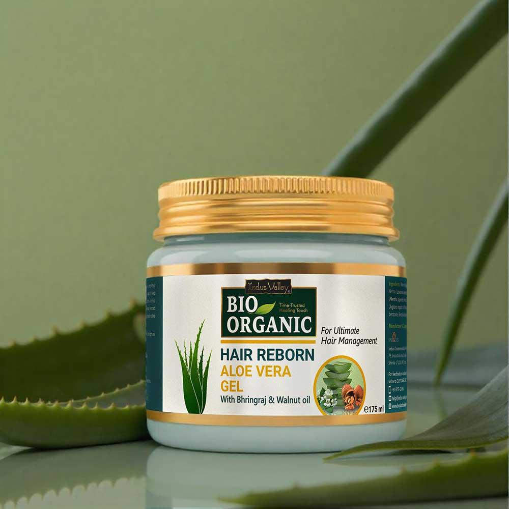 Bio Organic Hair Reborn Aloe Vera Gel With Bhringraj & Walnut Oil