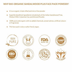 Bio Organic Sandalwood Face Pack Powder - 200gm