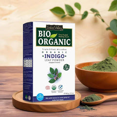 Bio Organic Indigo Leaf Powder for Natural Hair Coloring - 100gm