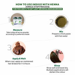 Bio Organic Indigo Leaf Powder for Natural Hair Coloring - 100gm